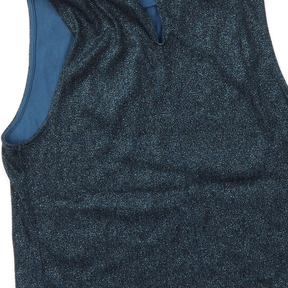 Topshop Womens Blue   Basic T-Shirt Size 10