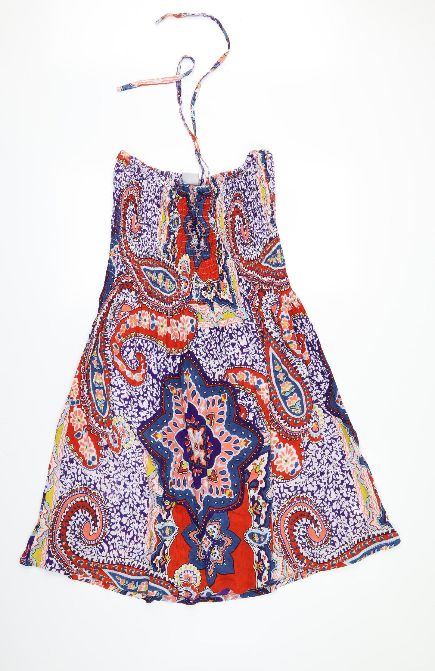 mitzy Womens Multicoloured Geometric  Mini  Size M  - sun dress