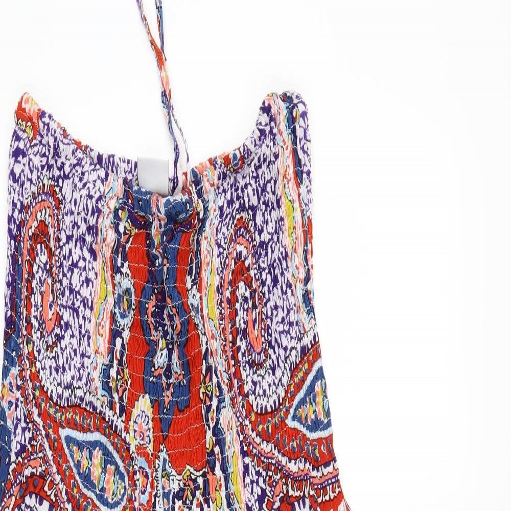 mitzy Womens Multicoloured Geometric  Mini  Size M  - sun dress