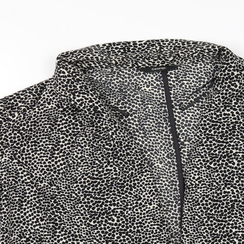 George Womens Black Animal Print  Jacket  Size 14