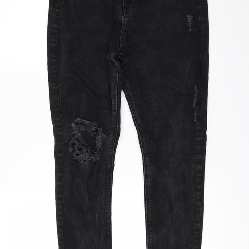 Very Womens Black  Denim Skinny Jeans Size 12 L27 in