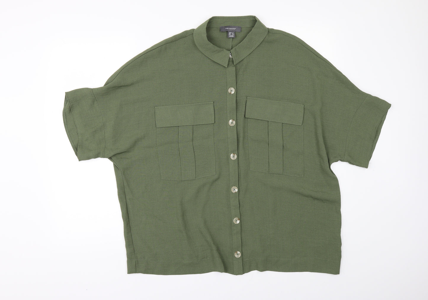 Primark Womens Green   Tunic Button-Up Size 16