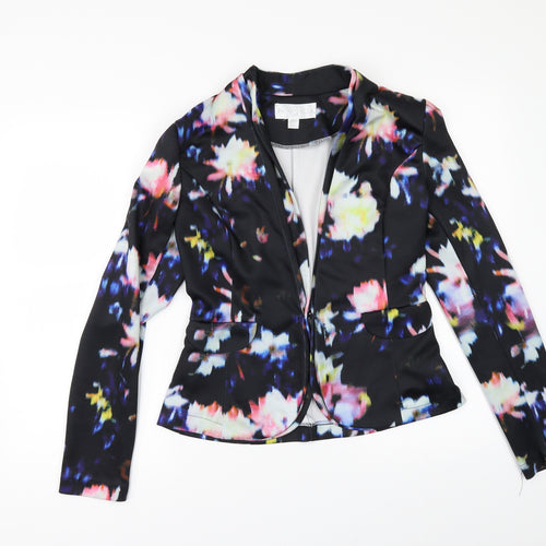 Paper Dolls Womens Black Floral  Jacket  Size 8