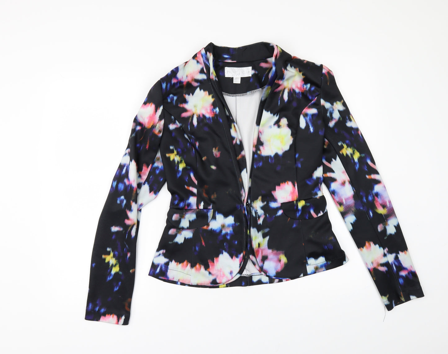 Paper Dolls Womens Black Floral  Jacket  Size 8