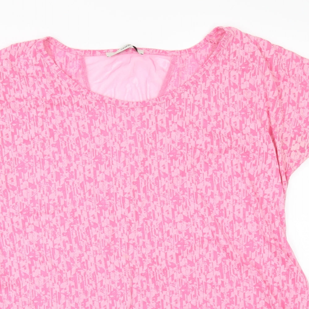 George Womens Pink   Basic T-Shirt Size 14  - Back detail