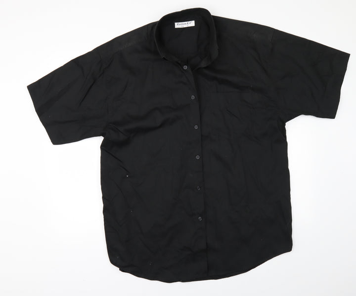 Kustom Kit Mens Black    Button-Up Size 16
