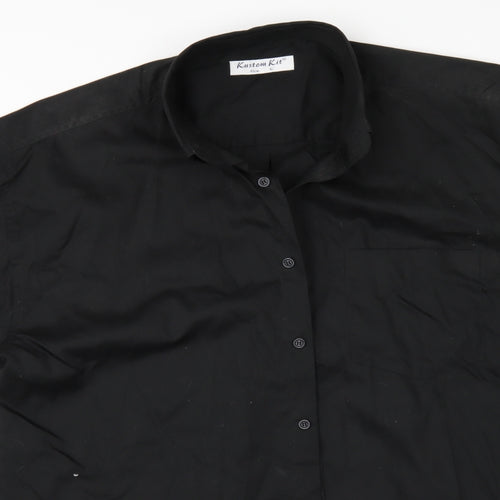 Kustom Kit Mens Black    Button-Up Size 16