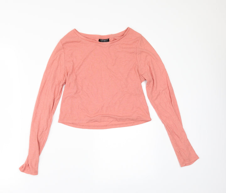 Topshop Womens Orange   Basic T-Shirt Size 12