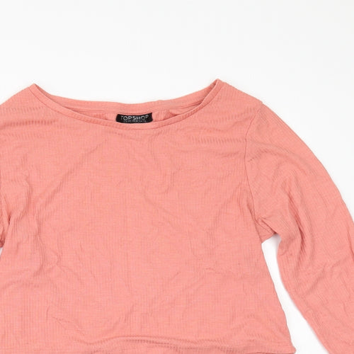 Topshop Womens Orange   Basic T-Shirt Size 12