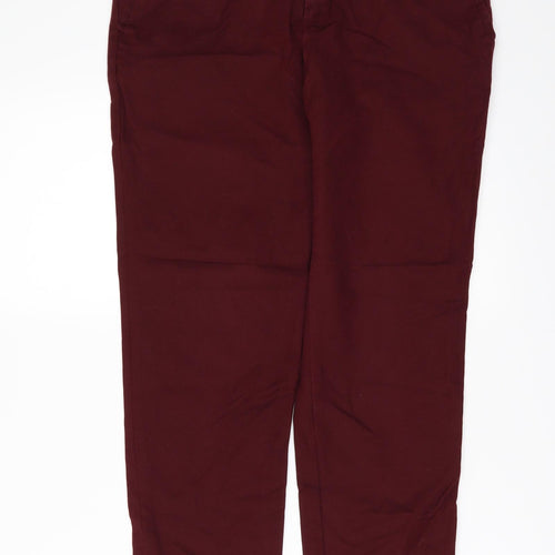 Zara Womens Red  Denim Capri Jeans Size 8 L24 in