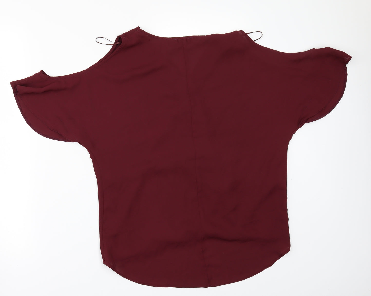 Papaya Womens Red   Tunic Blouse Size 10  - COLD SHOULDER