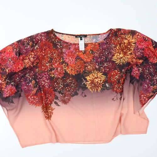 NEXT Womens Orange Floral  Tunic Blouse Size 10