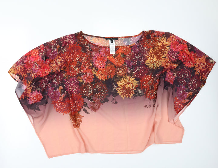NEXT Womens Orange Floral  Tunic Blouse Size 10
