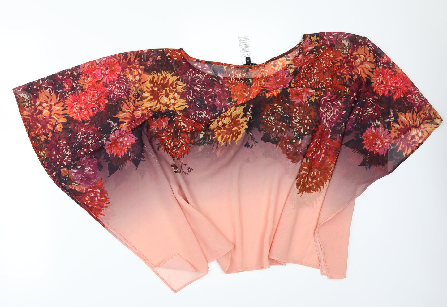 NEXT Womens Orange Floral  Tunic Blouse Size 10