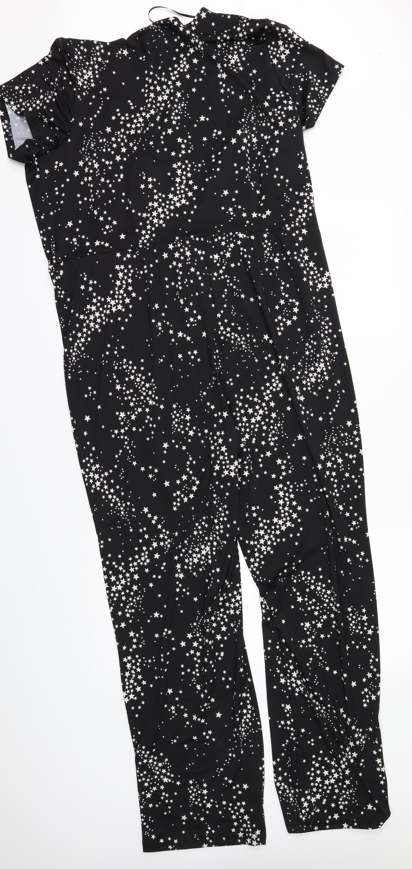 Per Una Womens Black Geometric  Jumpsuit One-Piece Size 16