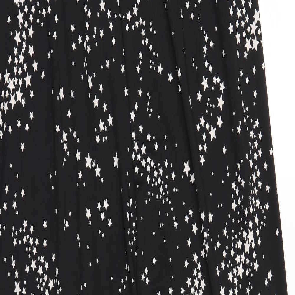 Per Una Womens Black Geometric  Jumpsuit One-Piece Size 16