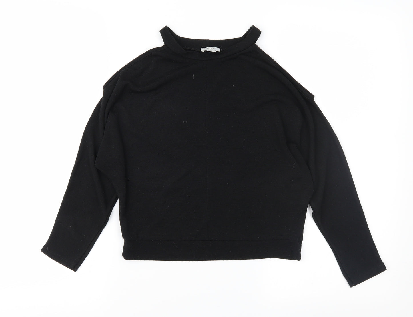 River Island Girls Black  Knit Pullover Jumper Size 9-10 Years