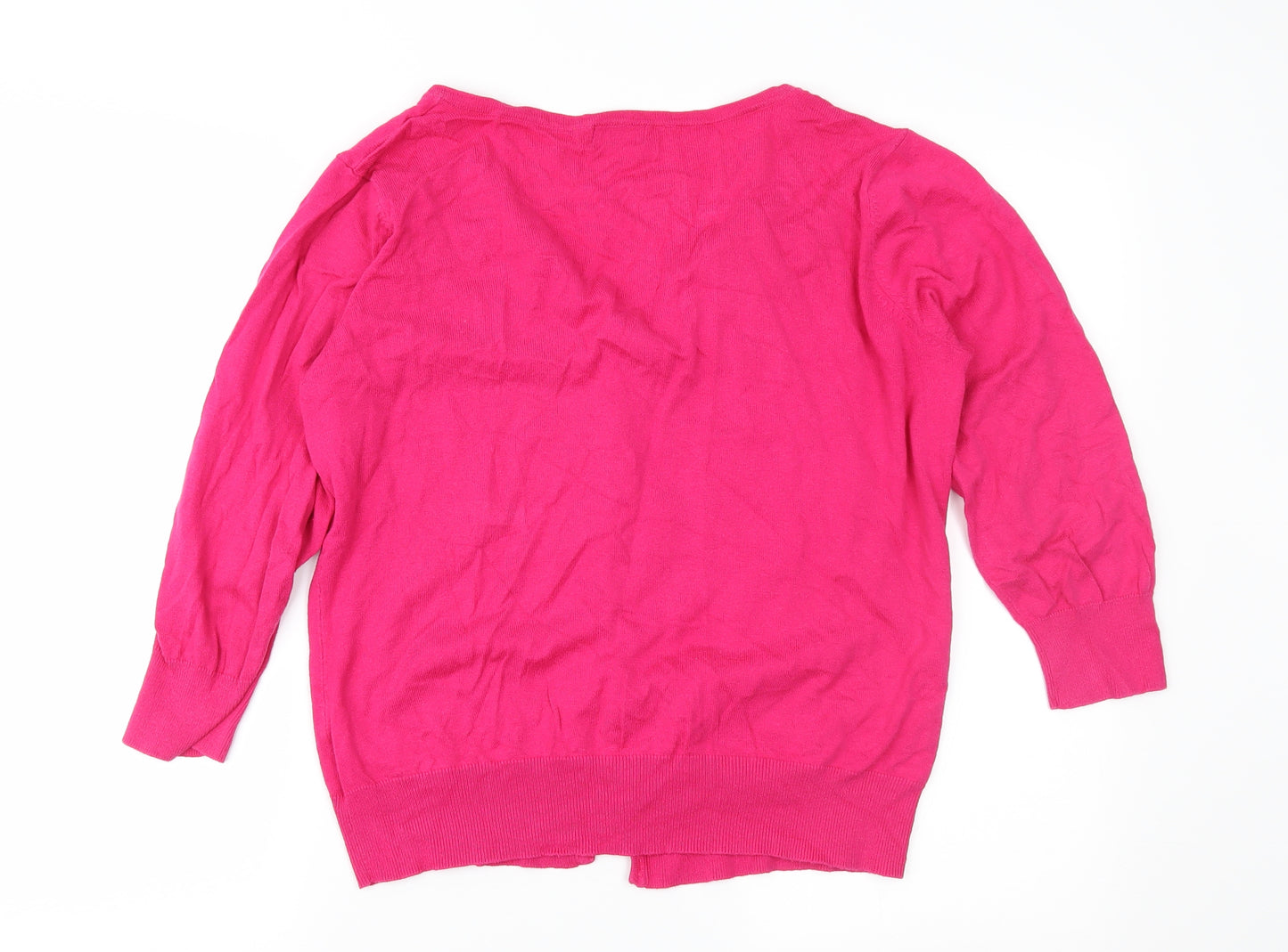 F&F Womens Pink  Knit Cardigan Jumper Size 18