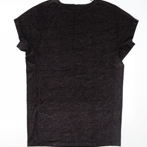 Oliver Bonas Womens Black  Velour Shift  Size 16