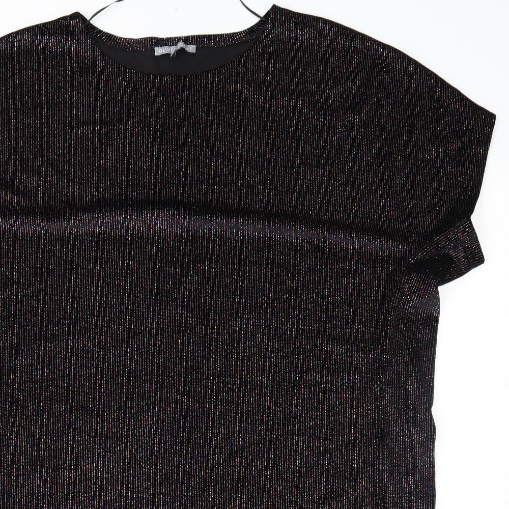 Oliver Bonas Womens Black  Velour Shift  Size 16