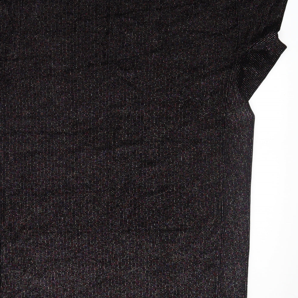 Oliver Bonas Womens Black  Velour Shift  Size 16