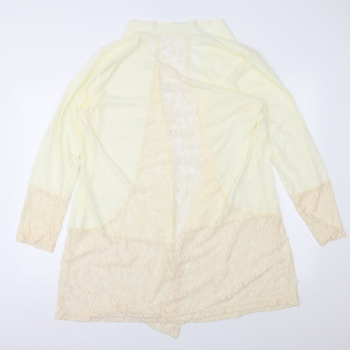 Preworn Womens Ivory  Lace Cardigan Jumper Size 3XL