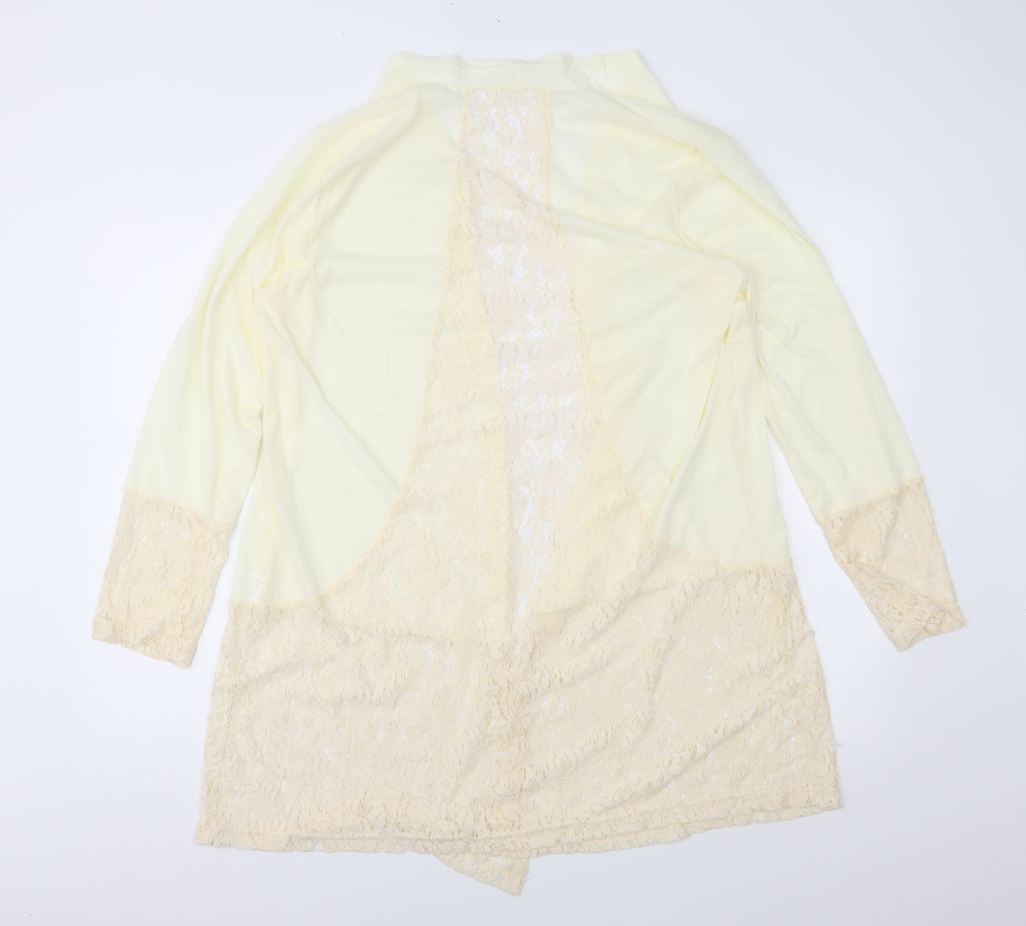 Preworn Womens Ivory  Lace Cardigan Jumper Size 3XL