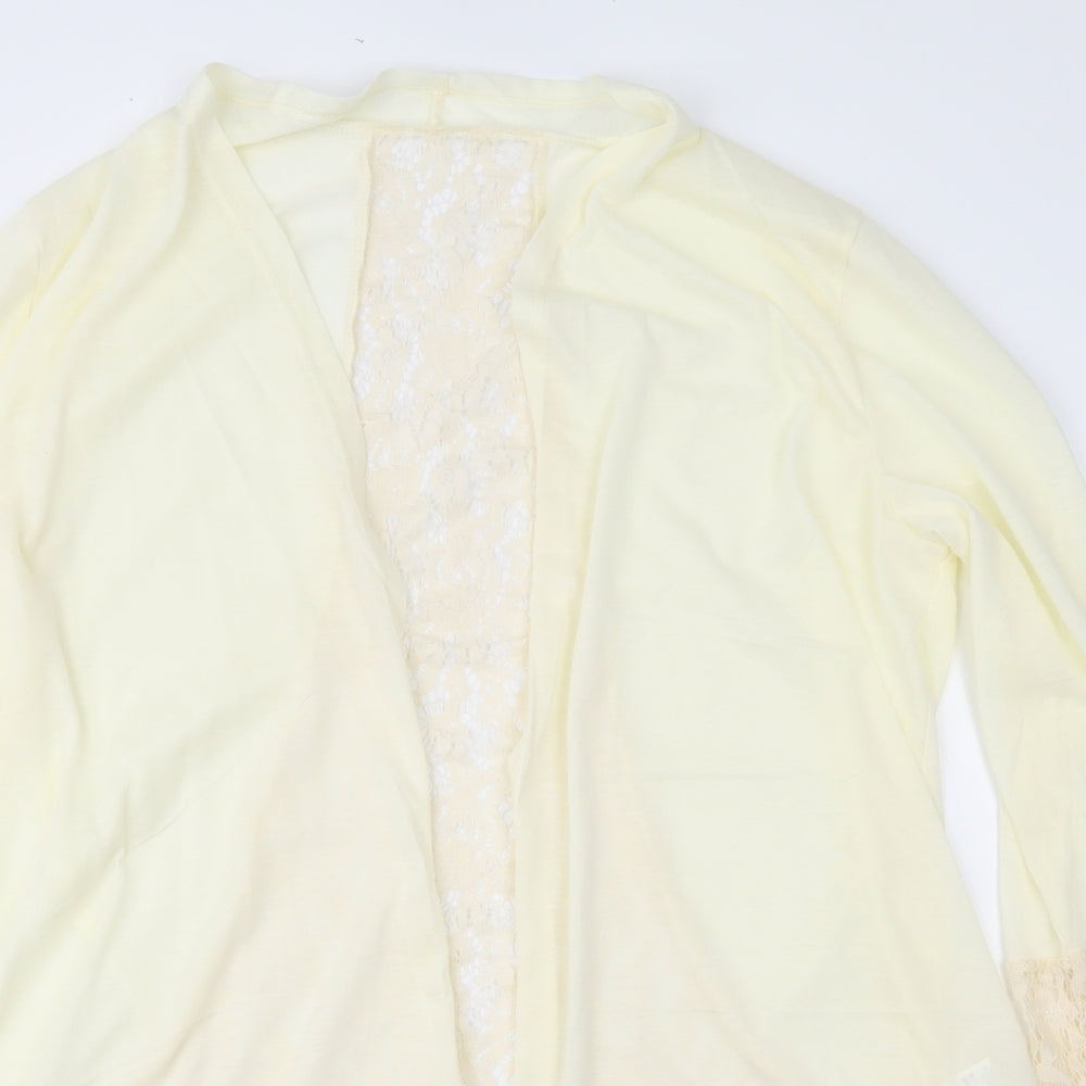 Preworn Womens Ivory  Lace Cardigan Jumper Size 3XL