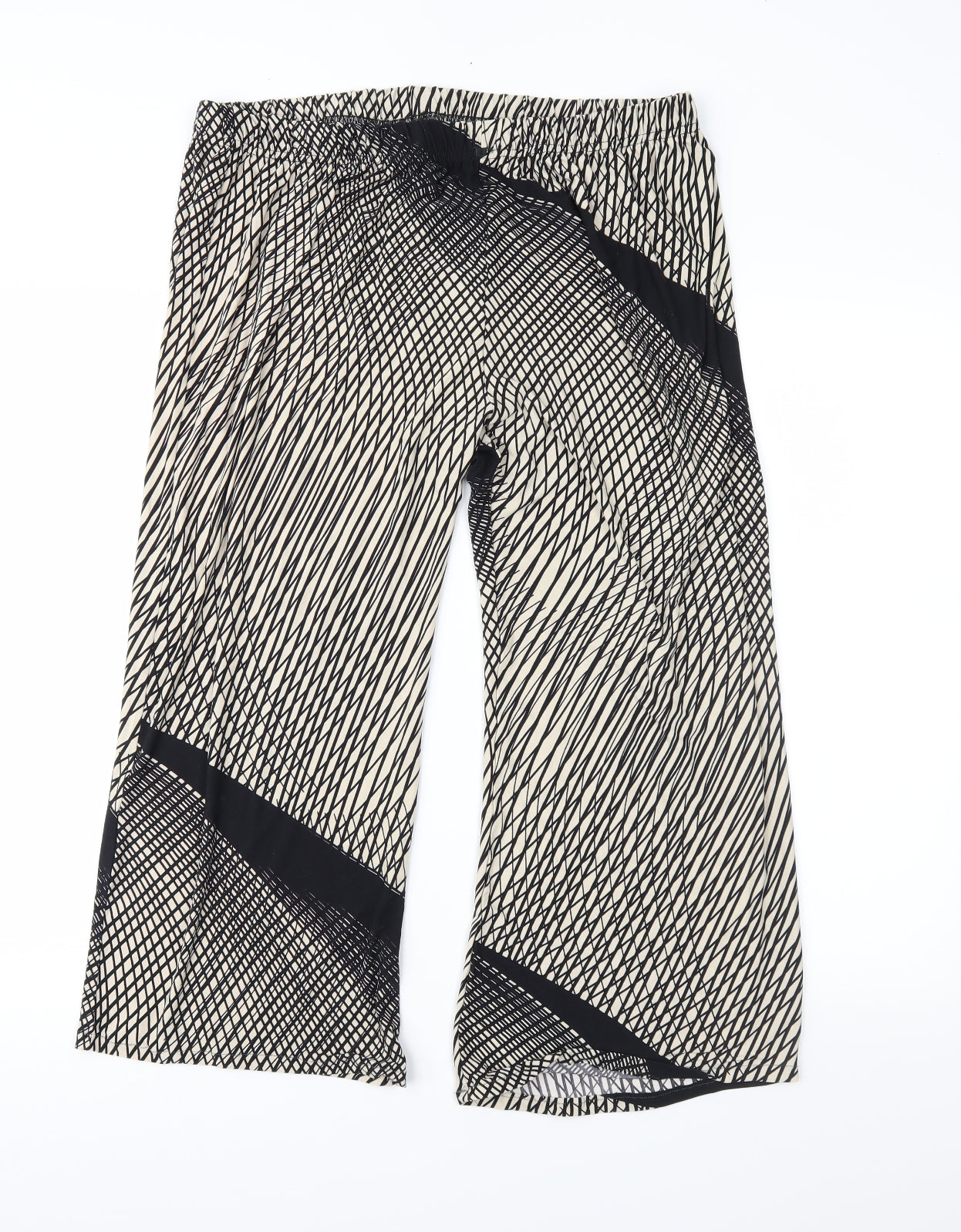 Preworn Womens Brown Geometric  Cropped Trousers Size 24 L24 in