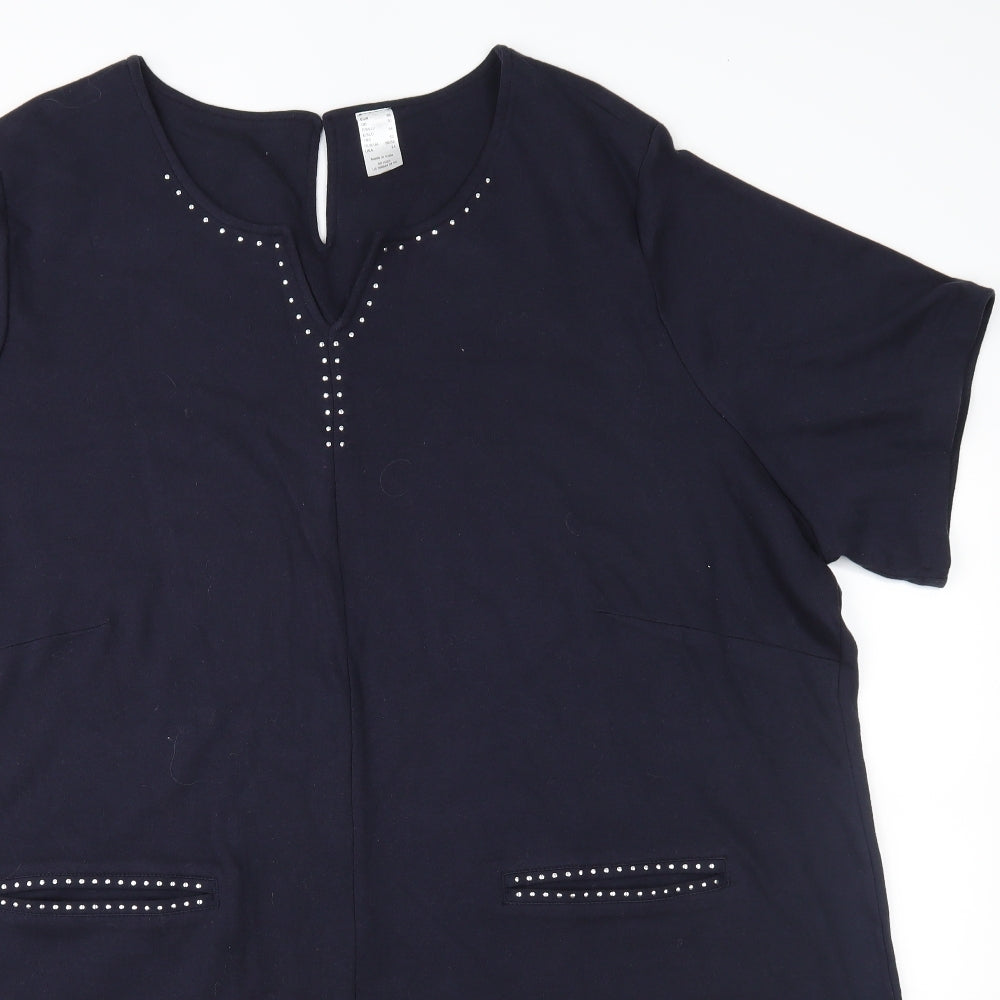 Preworn Womens Blue Geometric  Shift  Size 30