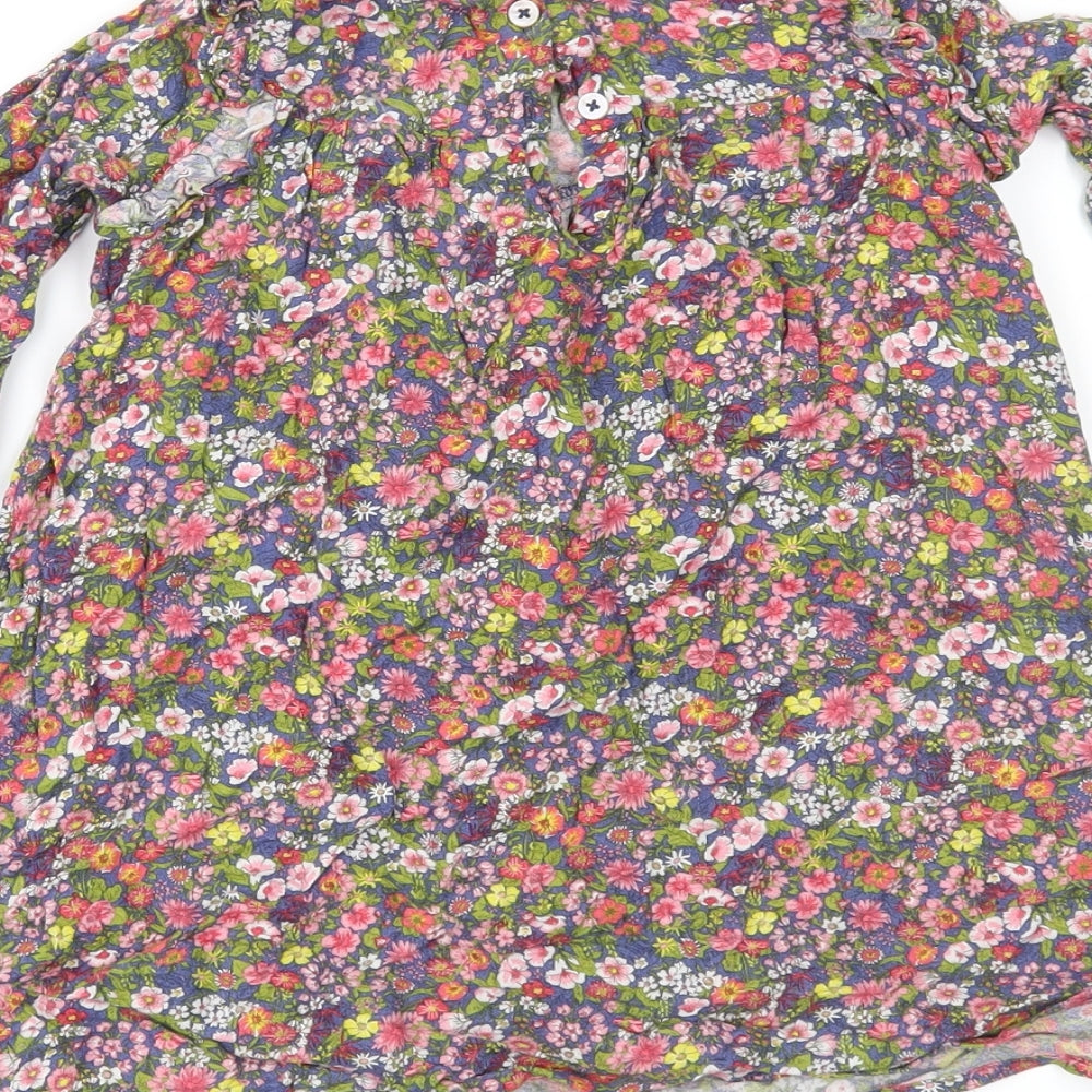 NEXT Girls Pink Floral Jersey Fit & Flare  Size 3-4 Years