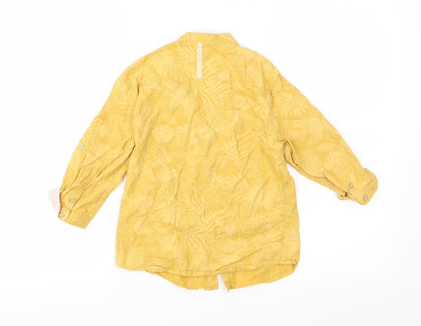 Zara Boys Yellow Floral  Basic Button-Up Size 7 Years