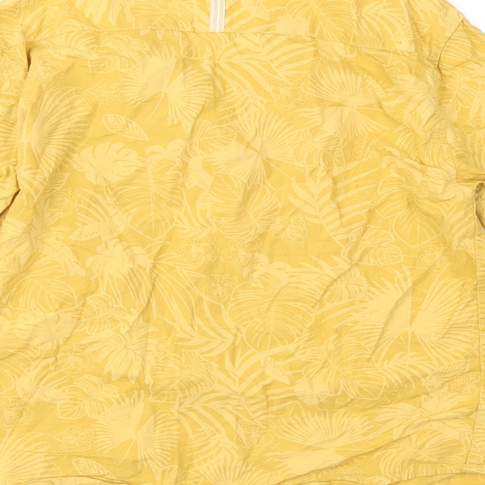 Zara Boys Yellow Floral  Basic Button-Up Size 7 Years