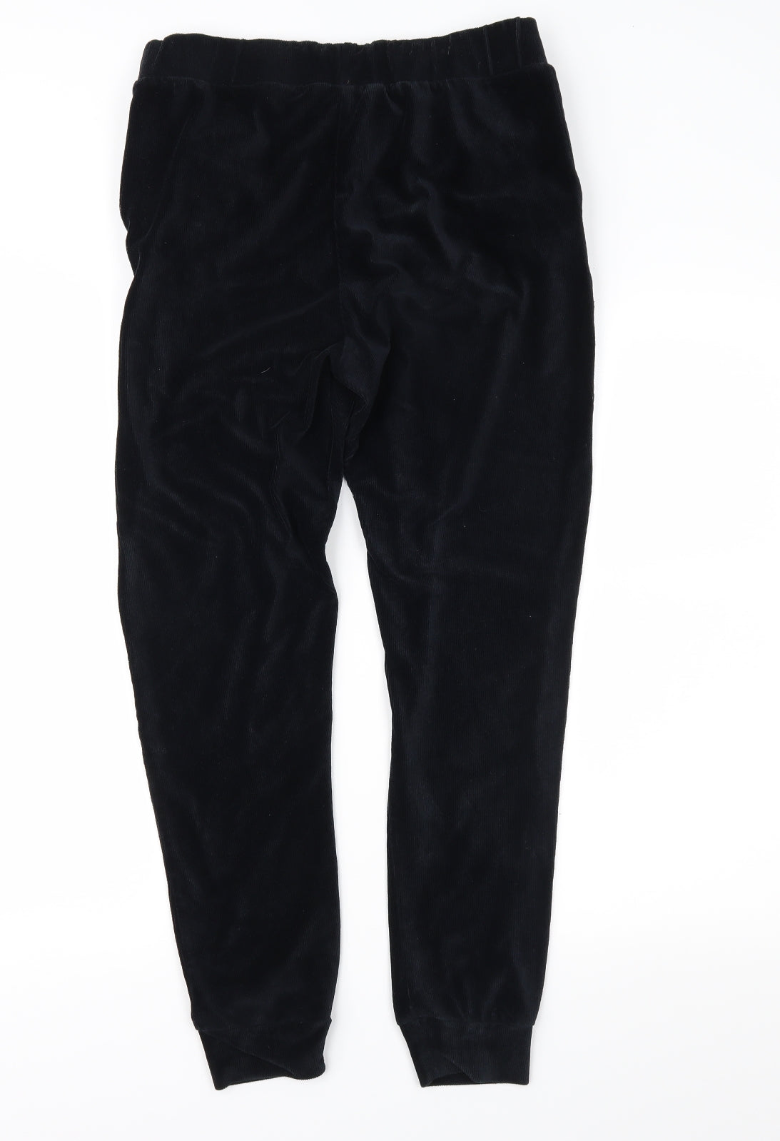 George Womens Black  Velour Jogger Trousers Size 12 L28 in