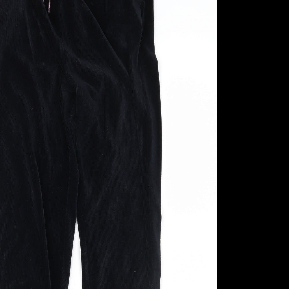 George Womens Black  Velour Jogger Trousers Size 12 L28 in