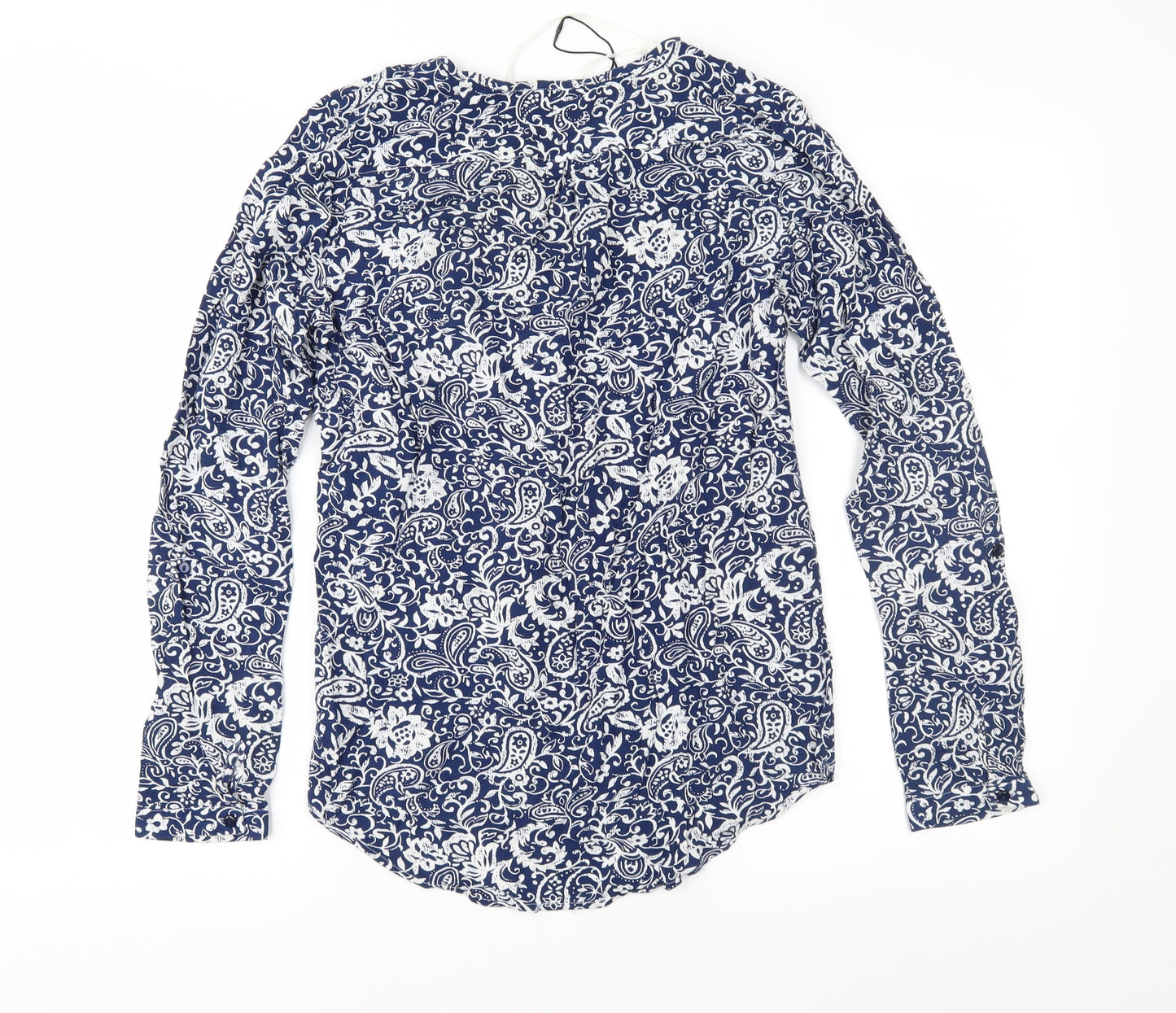 Atmosphere Womens Blue Paisley  Basic Button-Up Size 10