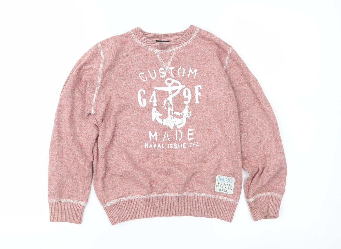 NEXT Girls Pink   Pullover Sweatshirt Size 7 Years