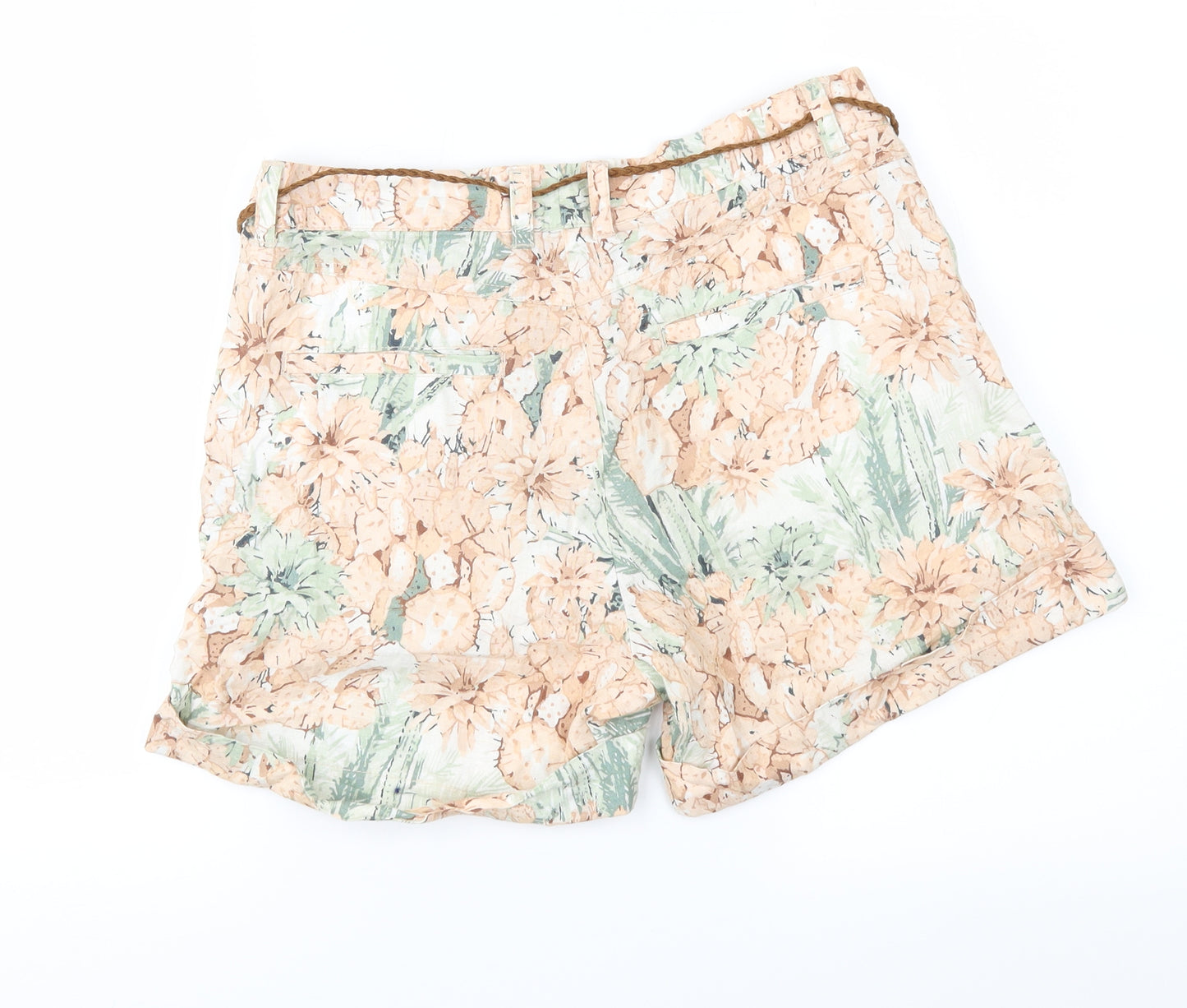 ESMARA Womens Pink Floral  Mom Shorts Size 10