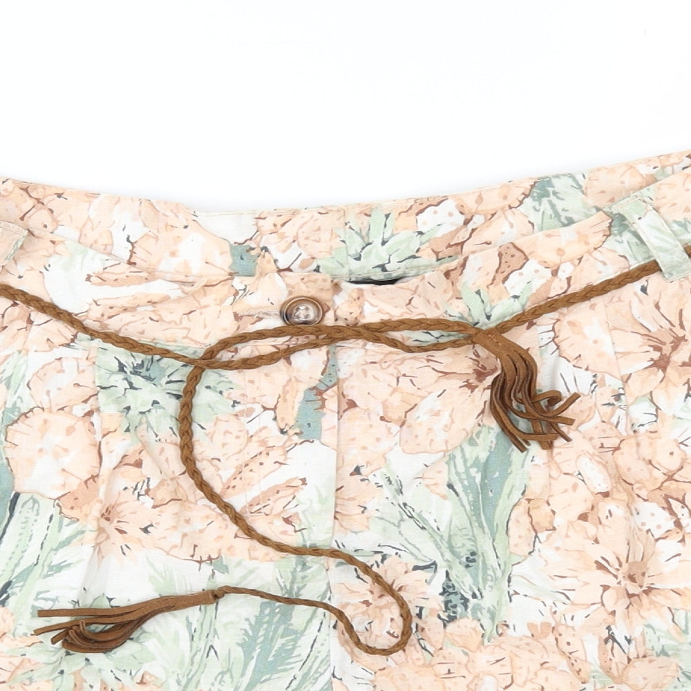 ESMARA Womens Pink Floral  Mom Shorts Size 10