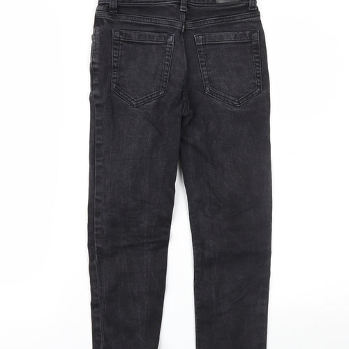 River Island Boys Black  Denim Straight Jeans Size 7 Years