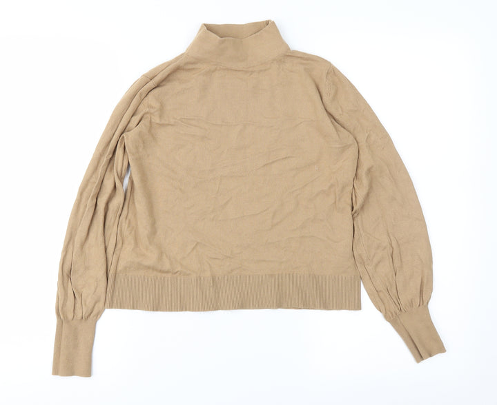 Topshop Womens Brown  Knit Pullover Jumper Size 8