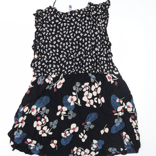 Henry Holland Womens Black Floral  Fit & Flare  Size 20