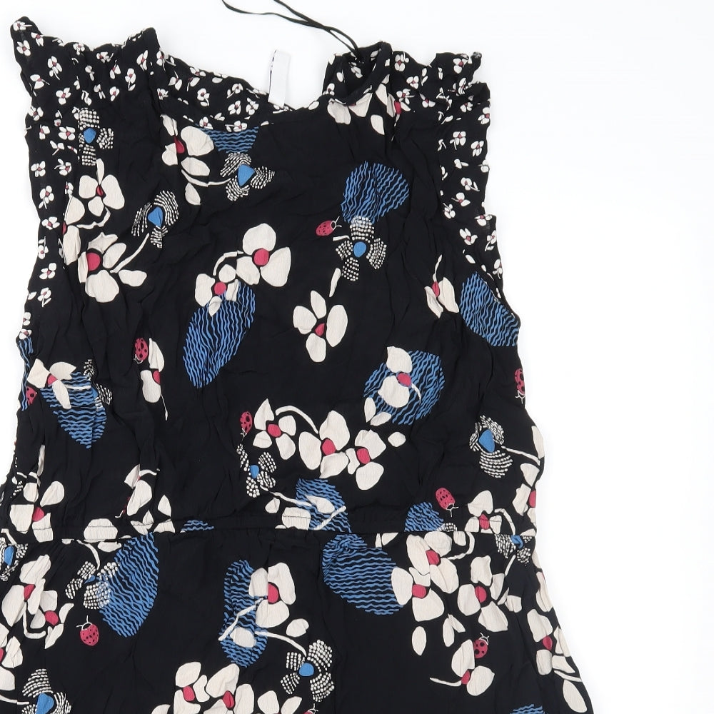 Henry Holland Womens Black Floral  Fit & Flare  Size 20