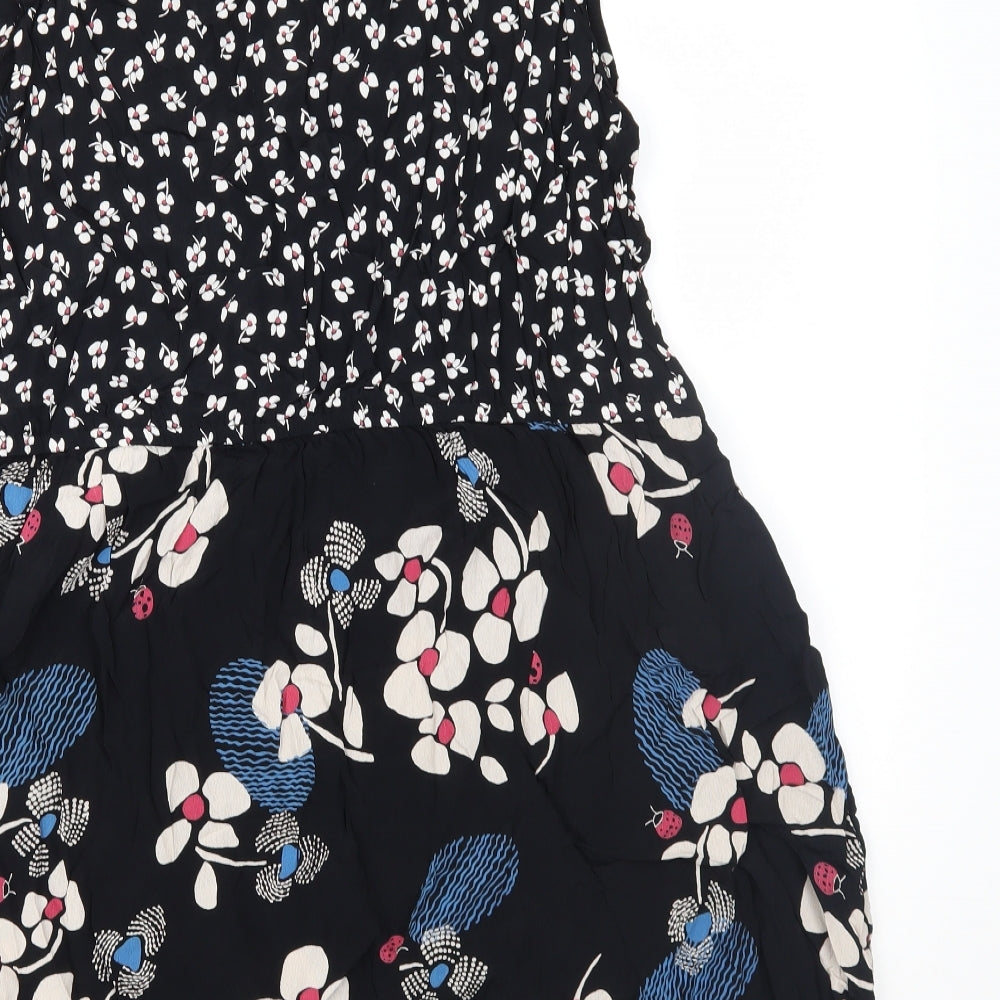 Henry Holland Womens Black Floral  Fit & Flare  Size 20