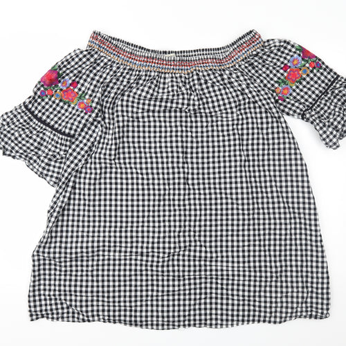 Papaya Womens Black Check  A-Line  Size 20