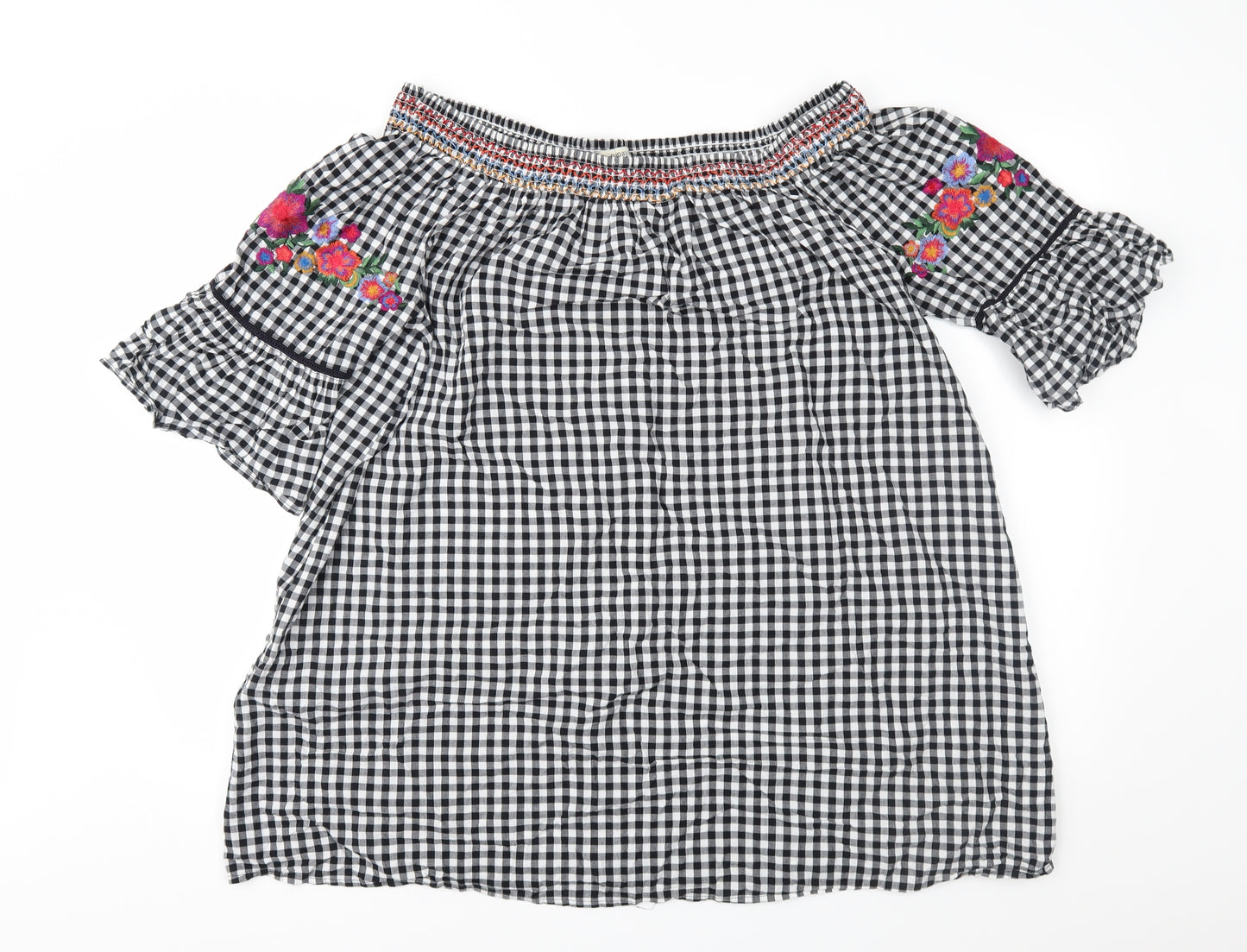 Papaya Womens Black Check  A-Line  Size 20