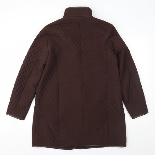 Y.B.C Womens Brown   Overcoat Coat Size L