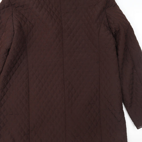 Y.B.C Womens Brown   Overcoat Coat Size L