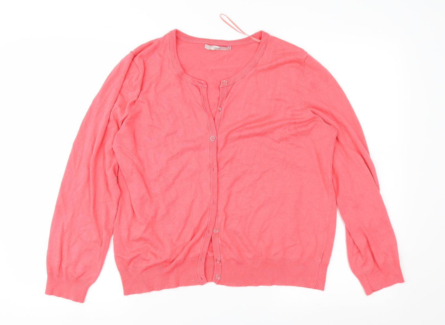 George Womens Pink  Knit Cardigan Jumper Size 18