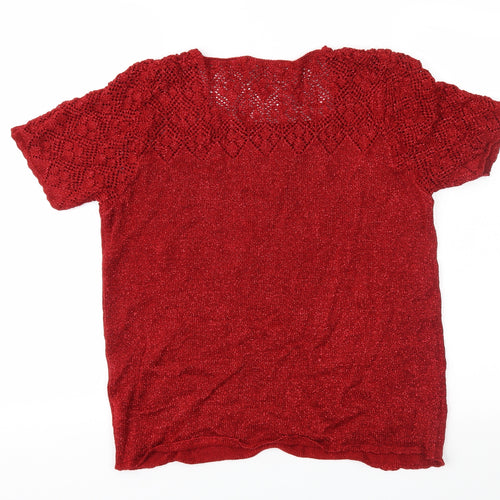 Berkertex Womens Red  Knit Pullover Jumper Size 14